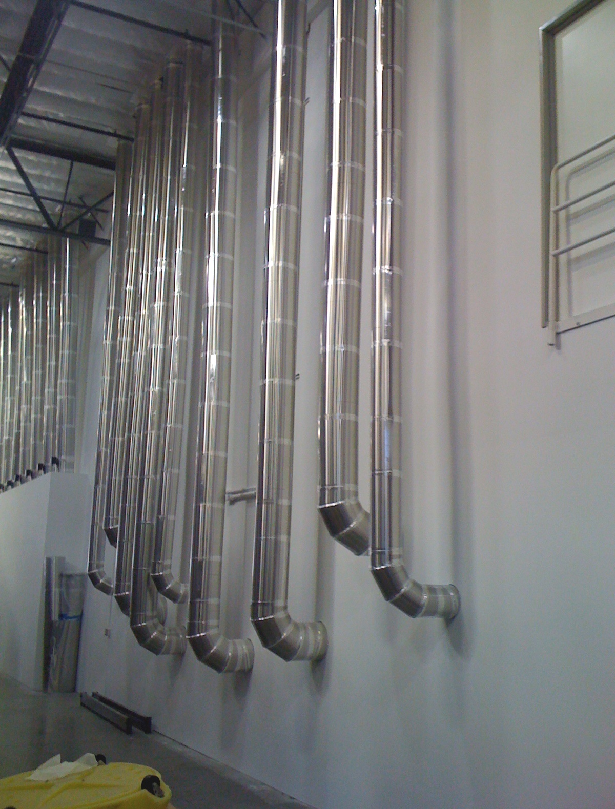 SolaDot tubing on other side of the wall