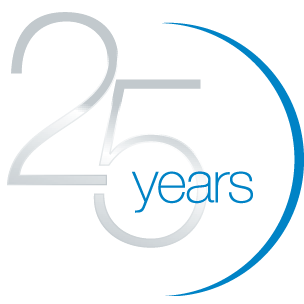 25 years experience logo
