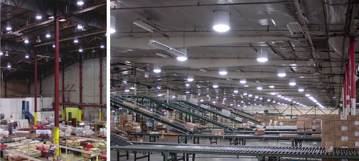 Federated Logistics and Operations brightened by open ceiling Solatube Daylighting Systems