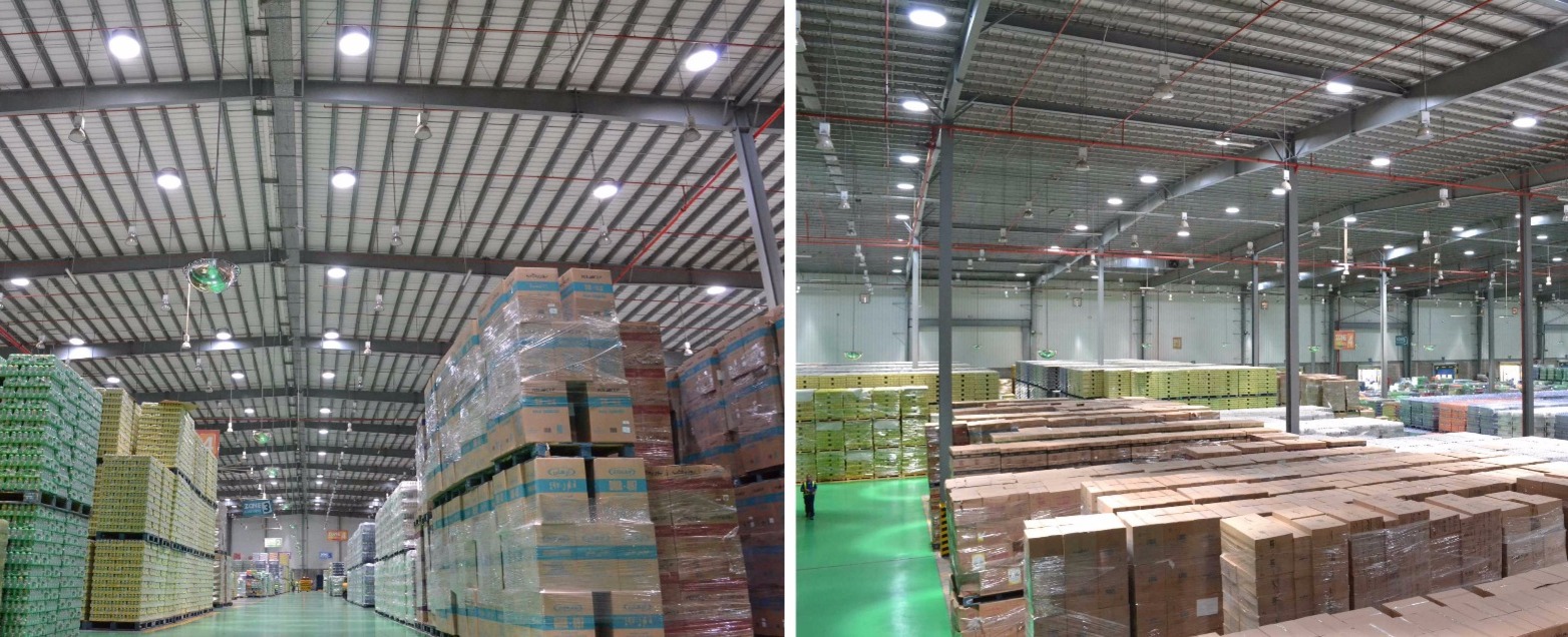 SIPCO warehouse brightened by open ceiling Solatube Daylighting Systems