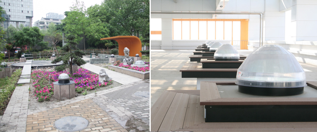 Functional Curbs In Public Spaces using Solatube Daylighting Systems