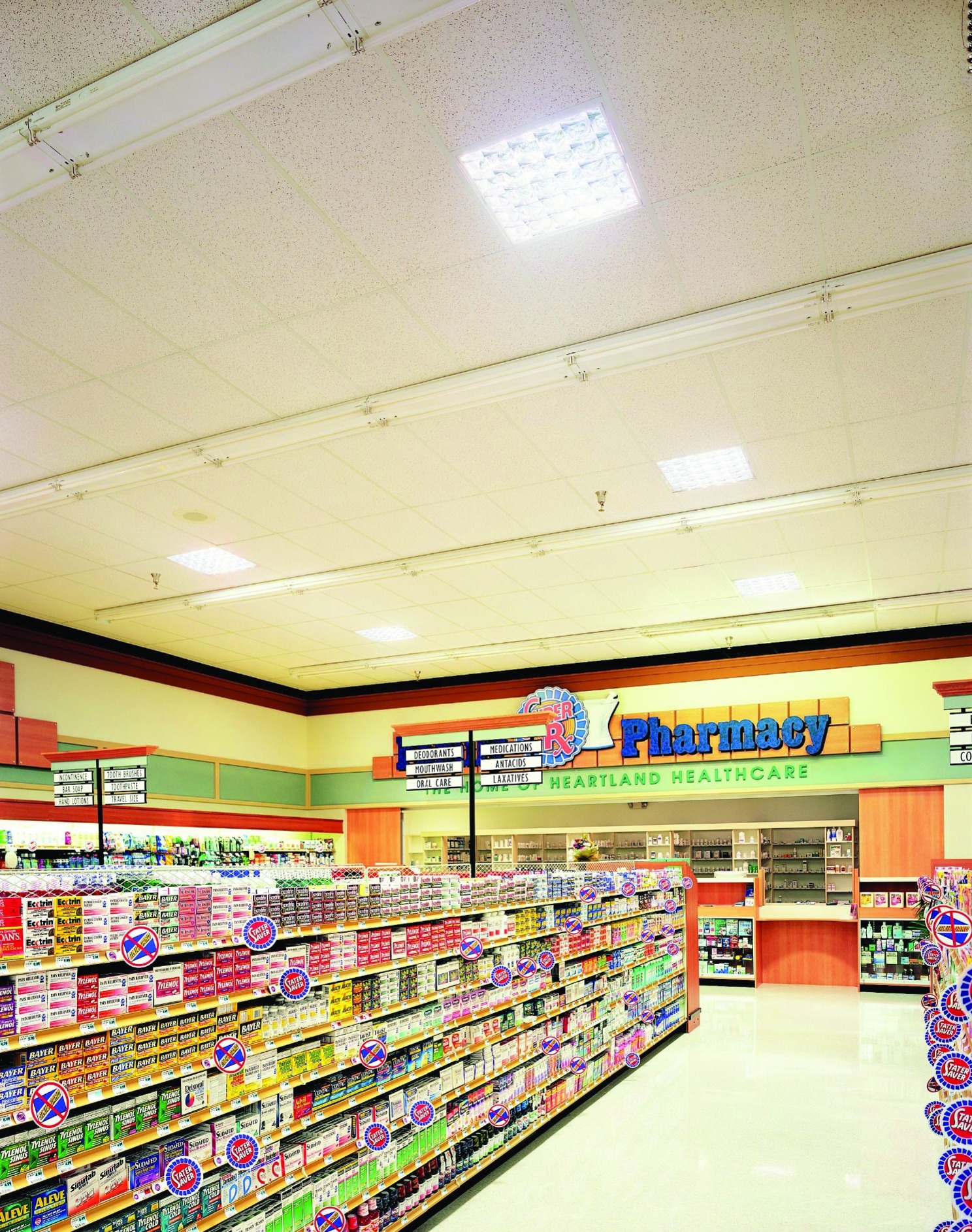 Stater Bros pharmacy brightened by installed daylighting systems