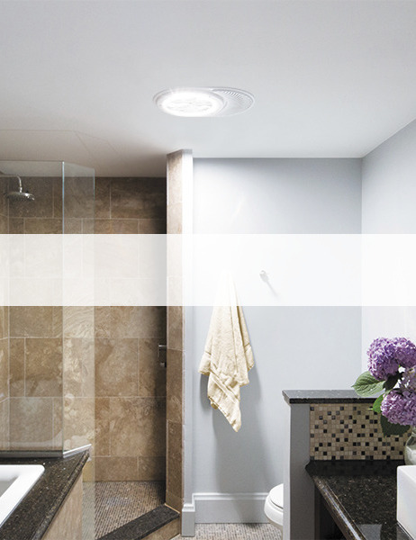 Bathroom with installed daylighting system