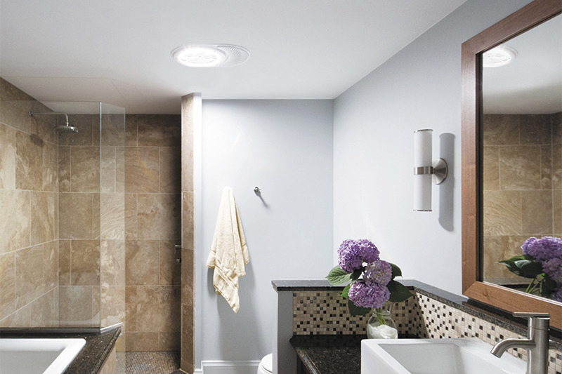 Bathroom example with 1 daylighting system and ventilation kit